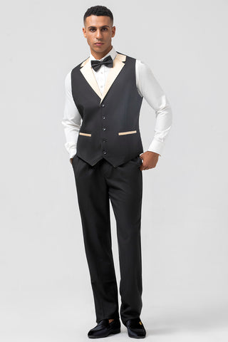 Black Shawl Lapel 3 Pieces Formal Prom Men's Suits