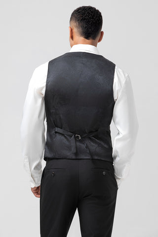 Black Shawl Lapel Slim Fit 3 Pieces Formal Prom Men's Suits