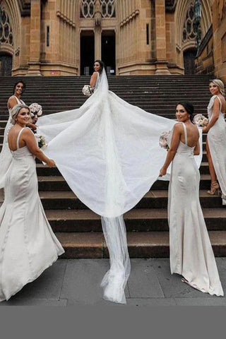 Chiffon-Etuikleid mit V-Ausschnitt, ärmellos, Brautjungfernkleid mit Seitenschlitz 