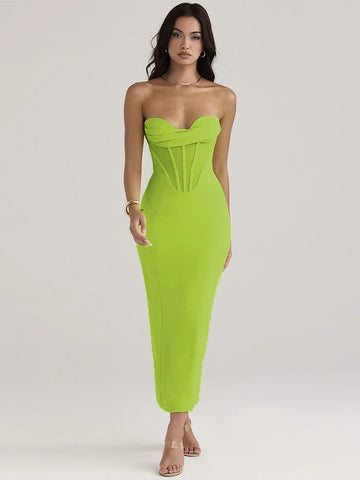 Elegantes trägerloses, figurbetontes Verbandkleid für Damen