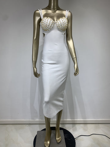 Verbandkleid europäischen und amerikanischen Mode sexy Diamant Kette Neckholder Rock Party Party Kleid