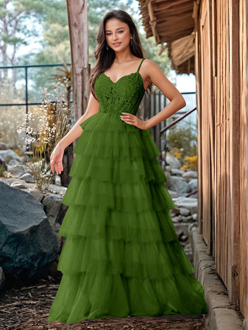Embroidery Floral Sheer Ball Gown Prom Dress With Ruffle