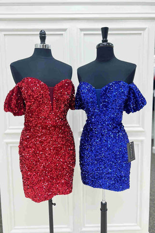 Figurbetontes Homecoming-Kleid mit Herzausschnitt und Pailletten