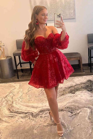 A-Linien-Heimkehrkleid mit Herzausschnitt