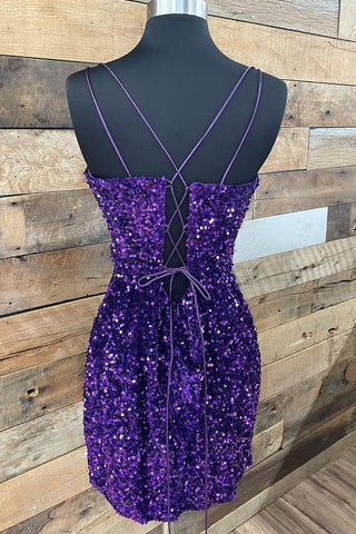 Kurzes, figurbetontes Homecoming-Kleid mit Pailletten