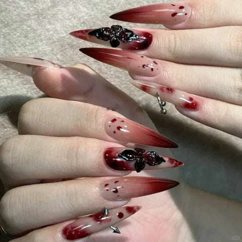 Hot SaleHalloween Vampire NailHandmade Artificial Gel Nail Press-On Nails