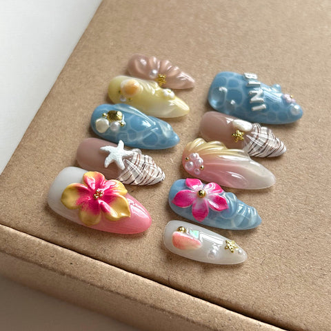 Journey to TailanCarefully designed pure handmade press-on gel nails