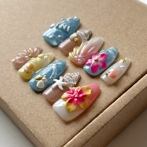 Journey to TailanCarefully designed pure handmade press-on gel nails