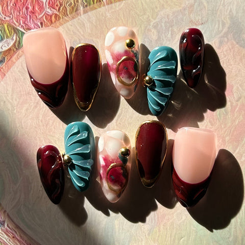 Hot SaleFashion DyeingHandmade Artificial Gel Nail Press-On Nails