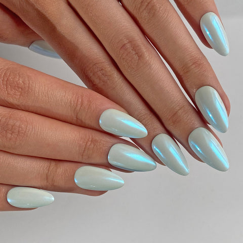 Blue SimplicityCarefully designed pure handmade press-on gel nails