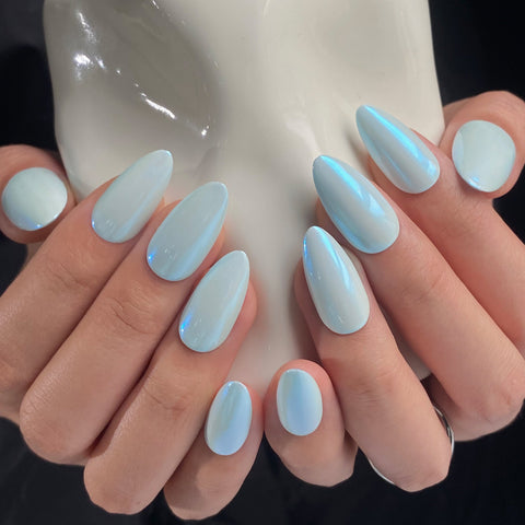 Blue SimplicityCarefully designed pure handmade press-on gel nails