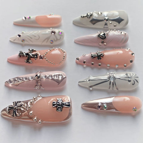 Hot SaleCrossHandmade Artificial Gel Nail Press-On Nails