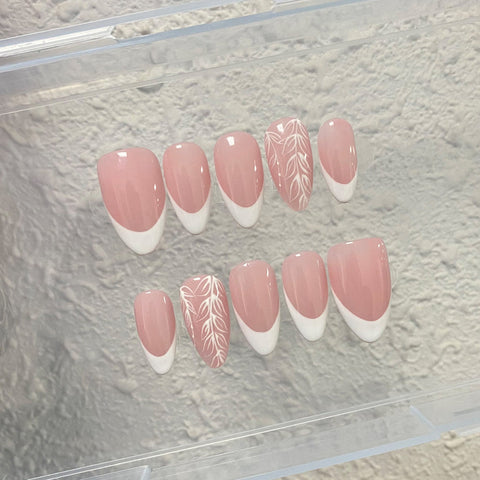 Olive LeafCarefully designed pure handmade press-on gel nails