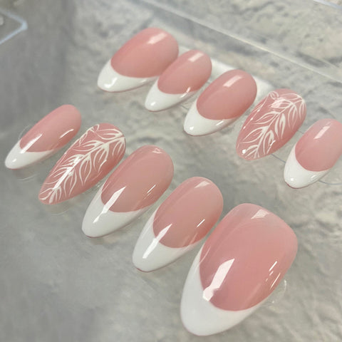 Olive LeafCarefully designed pure handmade press-on gel nails