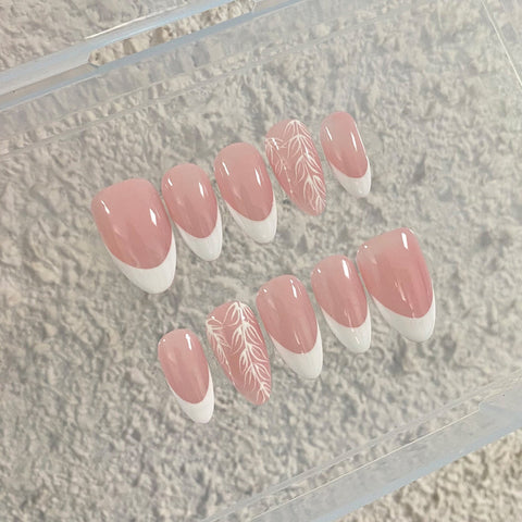 Olive LeafCarefully designed pure handmade press-on gel nails