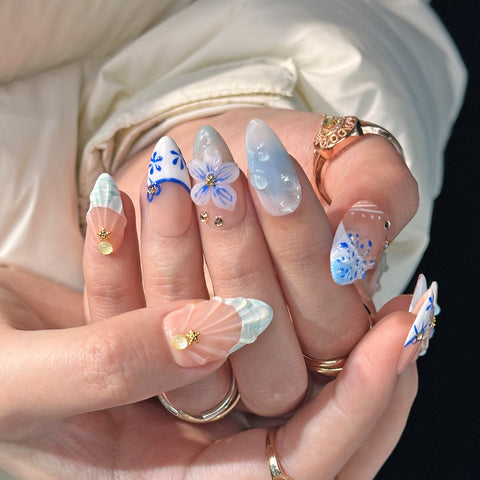 Hot SaleDaffodilHandmade Artificial Gel Nail Press-On Nails