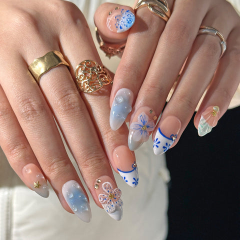 Hot SaleDaffodilHandmade Artificial Gel Nail Press-On Nails