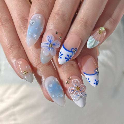 Hot SaleDaffodilHandmade Artificial Gel Nail Press-On Nails