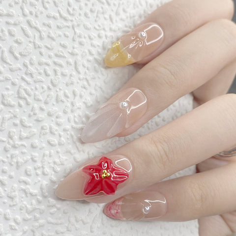 Orange BlossomCarefully designed pure handmade press-on gel nails