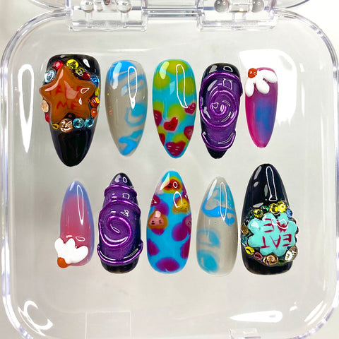 Hot SaleCute PentagramHandmade Artificial Gel Nail Press-On Nails