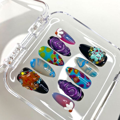 Hot SaleCute PentagramHandmade Artificial Gel Nail Press-On Nails