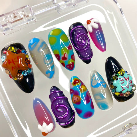 Hot SaleCute PentagramHandmade Artificial Gel Nail Press-On Nails