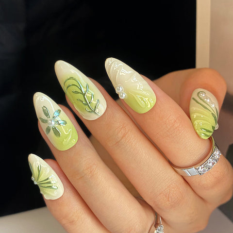 Orchid OasisCarefully designed pure handmade press-on gel nails