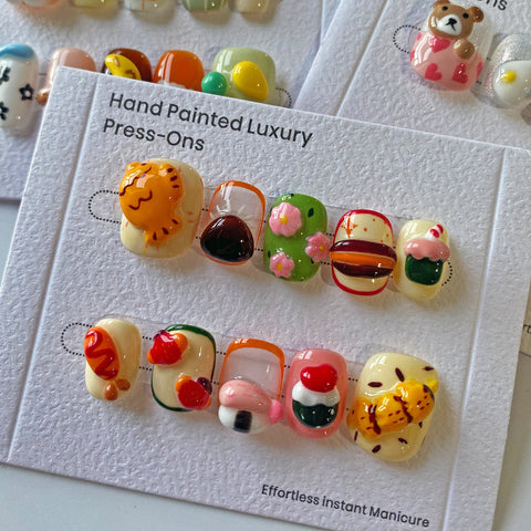 A Sumptuous DinnerCarefully designed pure handmade press-on gel nails