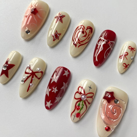 Hot SaleFantasyHandmade Artificial Gel Nail Press-On Nails