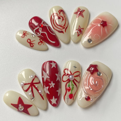 Hot SaleFantasyHandmade Artificial Gel Nail Press-On Nails