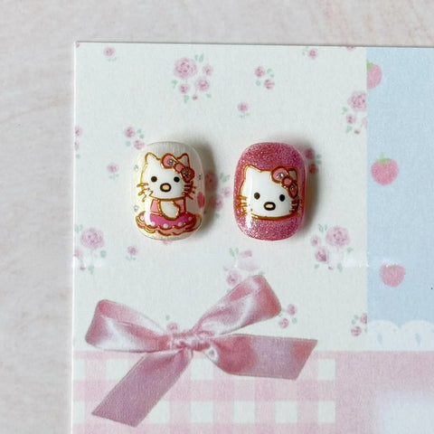 Kitty Cat Dancing BalletCarefully designed pure handmade press-on gel nails
