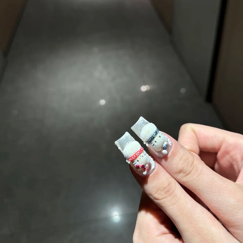 Kitty & ChristmasCarefully designed pure handmade press-on gel nails