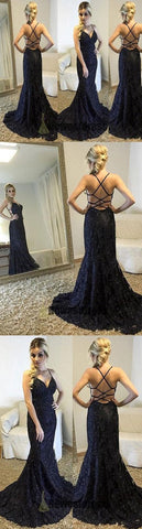 Charming Sparkly Spaghetti Straps Mermaid Unique Prom Dresses on Line