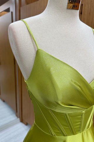 Langes A-Linien-Kleid mit Korsett-Schnürung