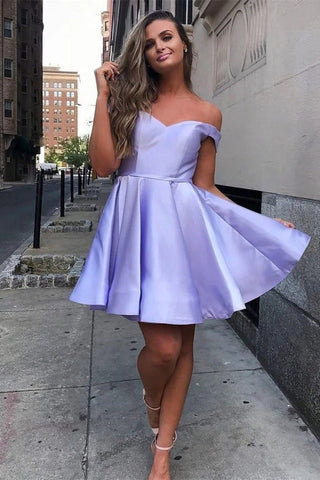Schlichte schulterfreie Homecoming-Kleider, günstiges Homecoming-Kleid mit Schnürung