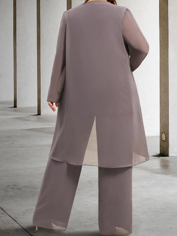 Chiffon Mother of the Bride Pantsuits with Jacket