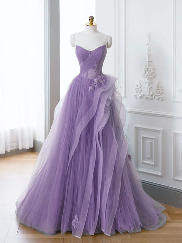 A-Line Off Shoulder Long Prom Dress Lace Long Evening Dress