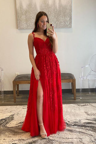 Tüll A-Linie Sweetheart Ballkleider mit Spitzenapplikationen, Partykleid
