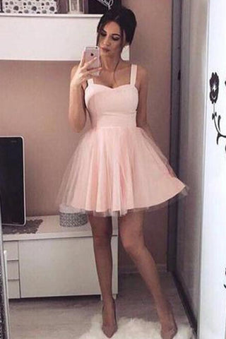 Schlichtes A-Linien-Heimkehrkleid aus Tüll mit Schnürung und herzförmigem Ausschnitt, Partykleider 
