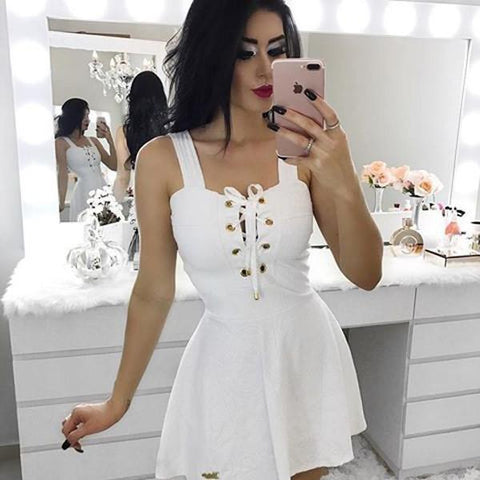 A-Line Square Neck Simple Short Prom Dress, Homecoming Dresses