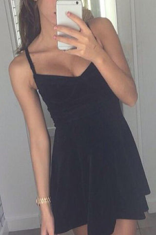 Schlichte Spaghettiträger Sweetheart Homecoming Kleider, Abschlusskleid 