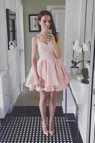 Sleeveless Ruffles A-line Sweetheart Homecoming Dresses