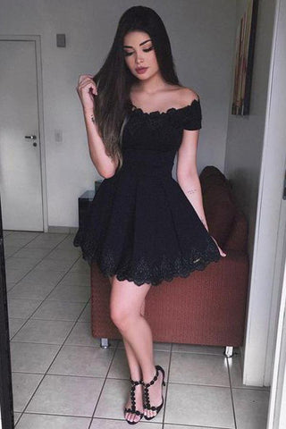 Lace A-line Homecoming Dress, Short Prom Dress for Teens