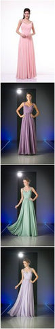 Chiffon Cheap A-line Long Prom Dresses, Bridesmaid Dresses, Evening Dresses