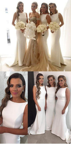 Mermaid Simple Long Wedding Party Dresses, Bridesmaid Dresses