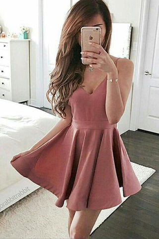 Cute Blush A line Homecoming Dress, Party Dresses, Short Prom Dress