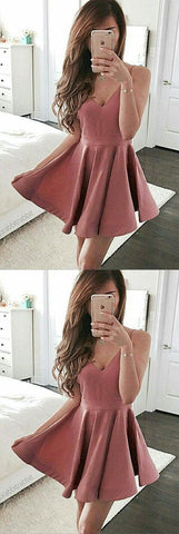 Cute Blush A line Homecoming Dress, Party Dresses, Short Prom Dress