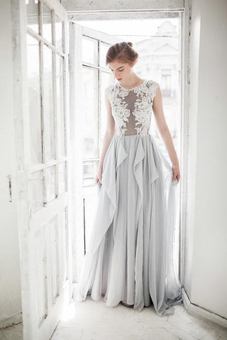 Gorgeous Inexpensive Lace Tulle Wedding Dress Boho Bridal Dresses