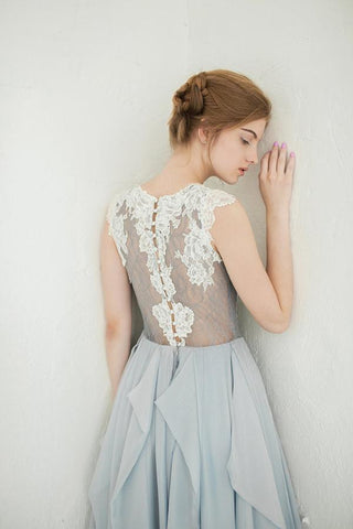 Gorgeous Inexpensive Lace Tulle Wedding Dress Boho Bridal Dresses