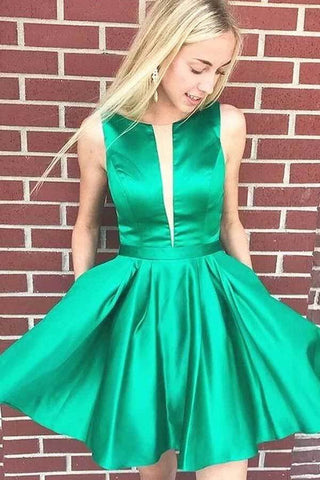 Simple  A-line Cheap Homecoming Dresses, Junior Homecoming Dress